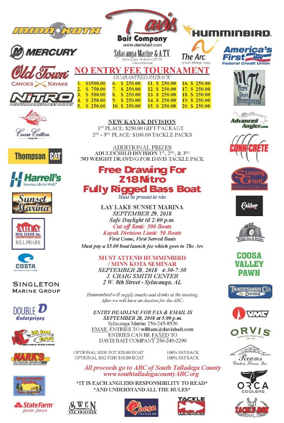 2018 DAVIS BAIT TOURNAMENT FLYER & APPLICATION