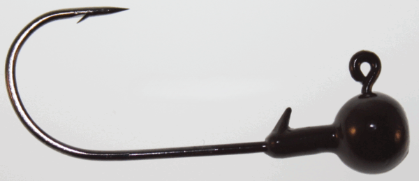 SHAKY WORM HEAD-MUSTAD or GAMAKATU, 4/0 & 5/0, Black or Green Pumpkin 5/Pkg